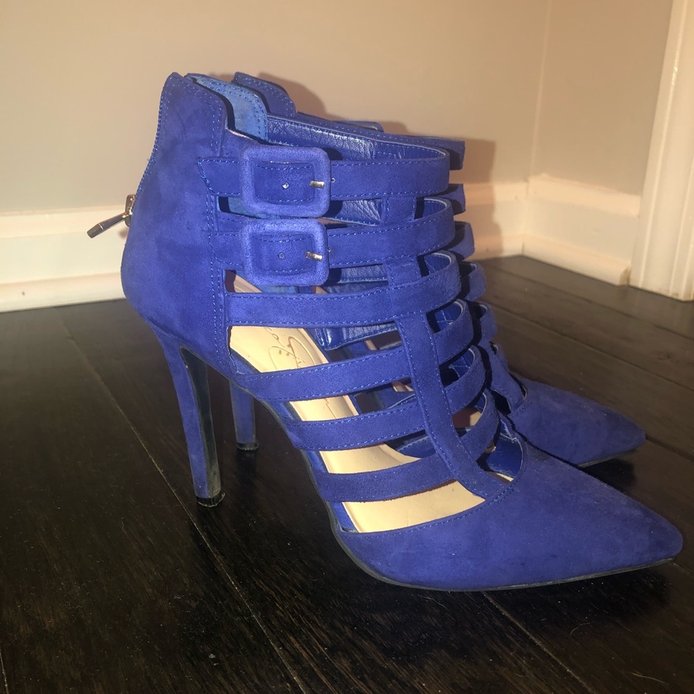 Jessica Simpson strapped pumps